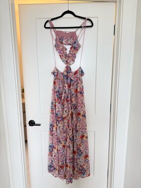 Astr Pink Multicolor Floral Maxi Dress